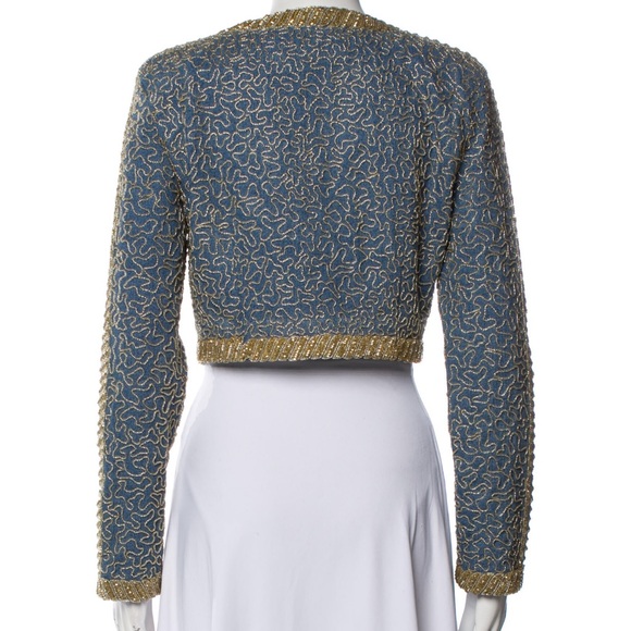 RETROFÊTE ALMA JACKET, MANI EMBELLISHED DENIM SKIRT, NINA TOP ALL 3 PIECES - Picture 14 of 14